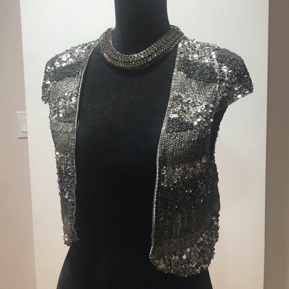 NWT Zara Cropped Sequined Jacket - Picture 1 of 8